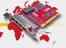 Rhino R4T1 - 4 Port E1/T1/J1 Digital Telephony PCI Plug-In Card - Voip-info.org